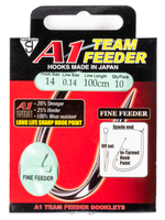 Крючки с поводком Gamakatsu Booklet A1 FINE FEEDER размер 12/0, 16мм 100см (упк.10шт.)