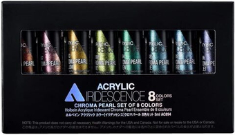 Holbein Acrylic Iridescence Chroma Pearl Set 8 цветов 5 ml [AC894]