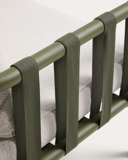 Комплект уличной мебели Omala из зеленого алюминия и веревки