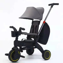 Велосипед трехколесный Luxmom S7,с родительской ручкой /складной/цвета