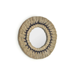 Круглое зеркало Akila из натуральных зеленых волокон 40 см