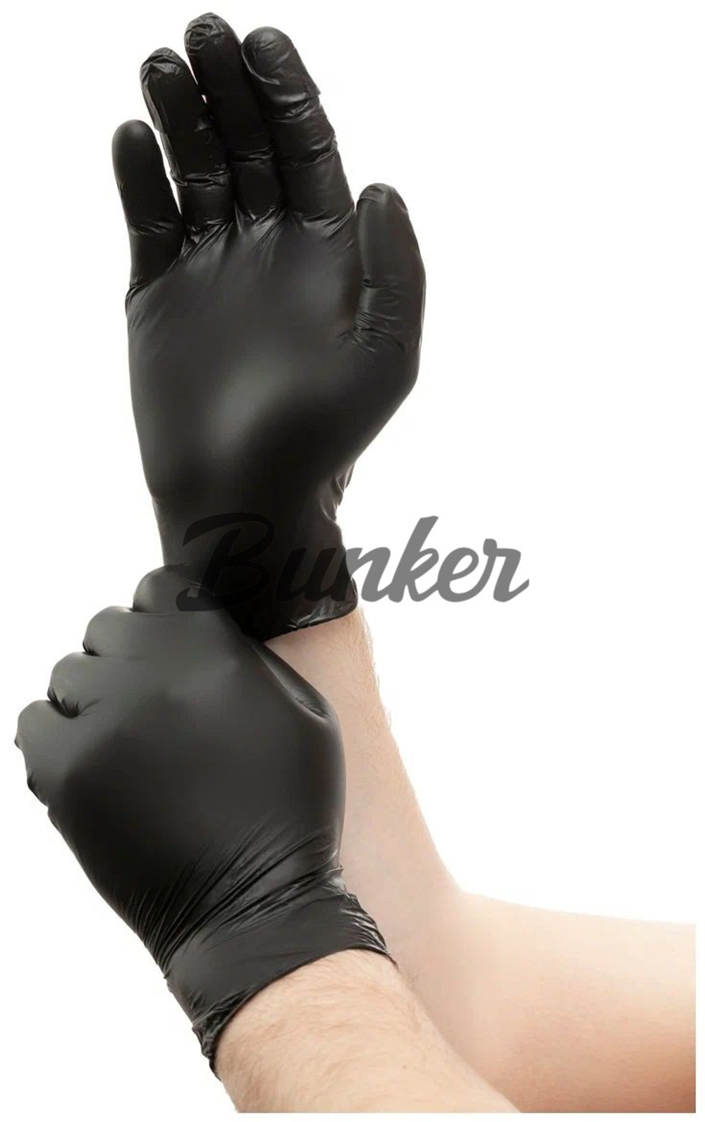 Перчатки винилнитриловые черные L