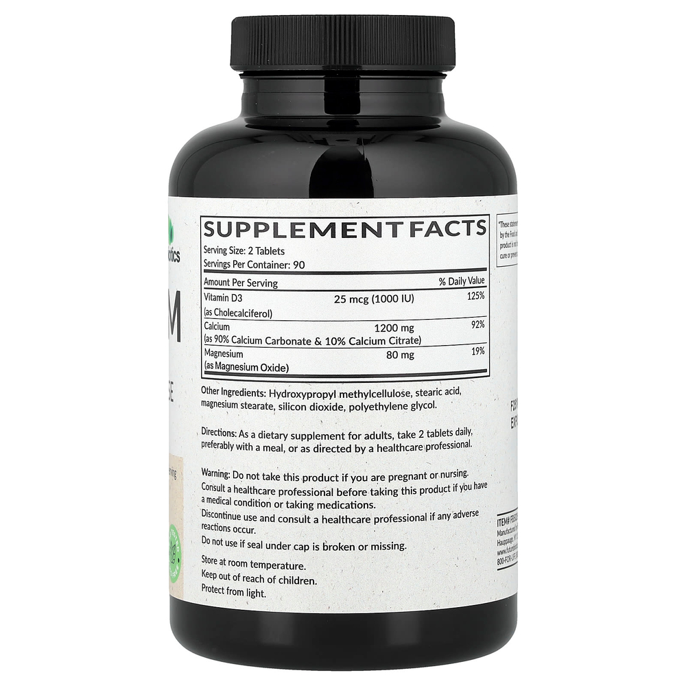 Futurebiotics, кальций с витамином D3, длительное высвобождение, 180 таблеток