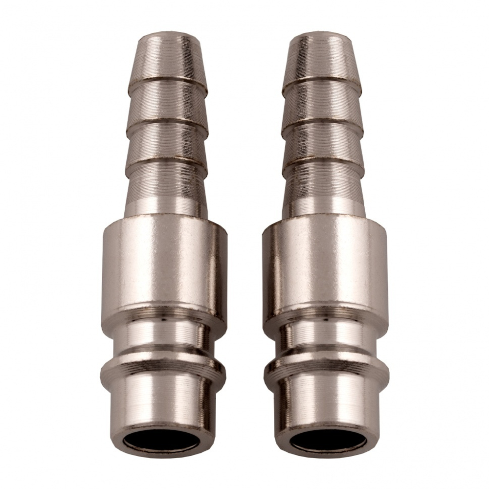 Ниппель универсальный быстросъемный ("папа"), 3/8, со штуцером "елка" под шланг 6 мм, 2 шт, Stels