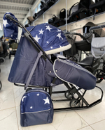 Санки-коляски Pikate "Звёзды" Синий
