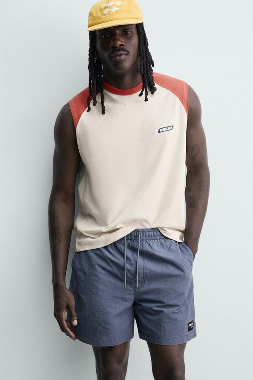 ZARA X PUKAS SURF ДЛИННЫЕ ПЛАВКИ, СИНИЙ