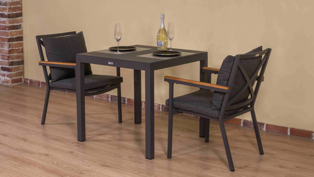 Стол обеденный Ideal Patio ДОЛЛА алюминий 80х80 см (4 ножки) резервный дубль