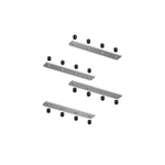 TR2018-AL Комплект прямых соединителей трека SLOTT, алюминий