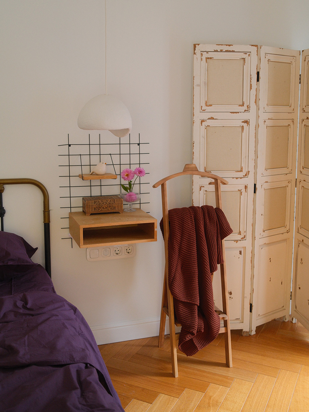 Плед из хлопка жемчужной вязки терракотового цвета из коллекции essential, 130х180 см