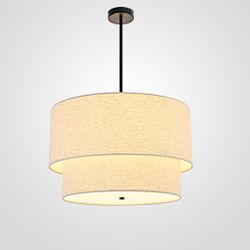 Подвесной Светильник Rh Two-Tier Round Shade Linen By Imperiumloft