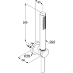 Душевой гарнитур Kludi Nova Fonte шланг 125 см, белый матовый (2085053-15)