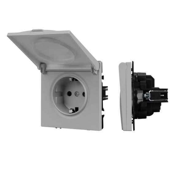Механизм розетки влагозащищённый SCT-NOBE-MCP-SFPL-IS (230V, 16A) Arlight 059441