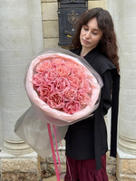 Букет из французких персиковых роз в количестве 15 штук