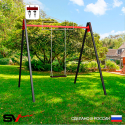 Уличные качели Sv Sport Maxi УК151В1 (2.4м/Деревянные/Подвесы на втулке 1к)