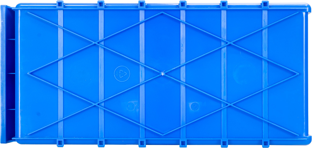 Ящик сплошной 400×185×100 мм, объем 7.4 л., арт.: 6003, синий, код: 10460