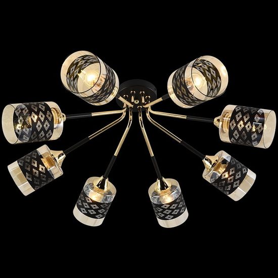 Люстра потолочная Reluce E27 01355-0.3-08 BK+FGD