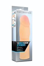 Телесная насадка-удлинитель на пенис PERFORMANCE 1.5INCH COCK XTENDER - 16 см. (Цвет: телесный)