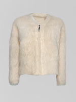 Кардиган Pam 9051 укороченный пушистый на молнии