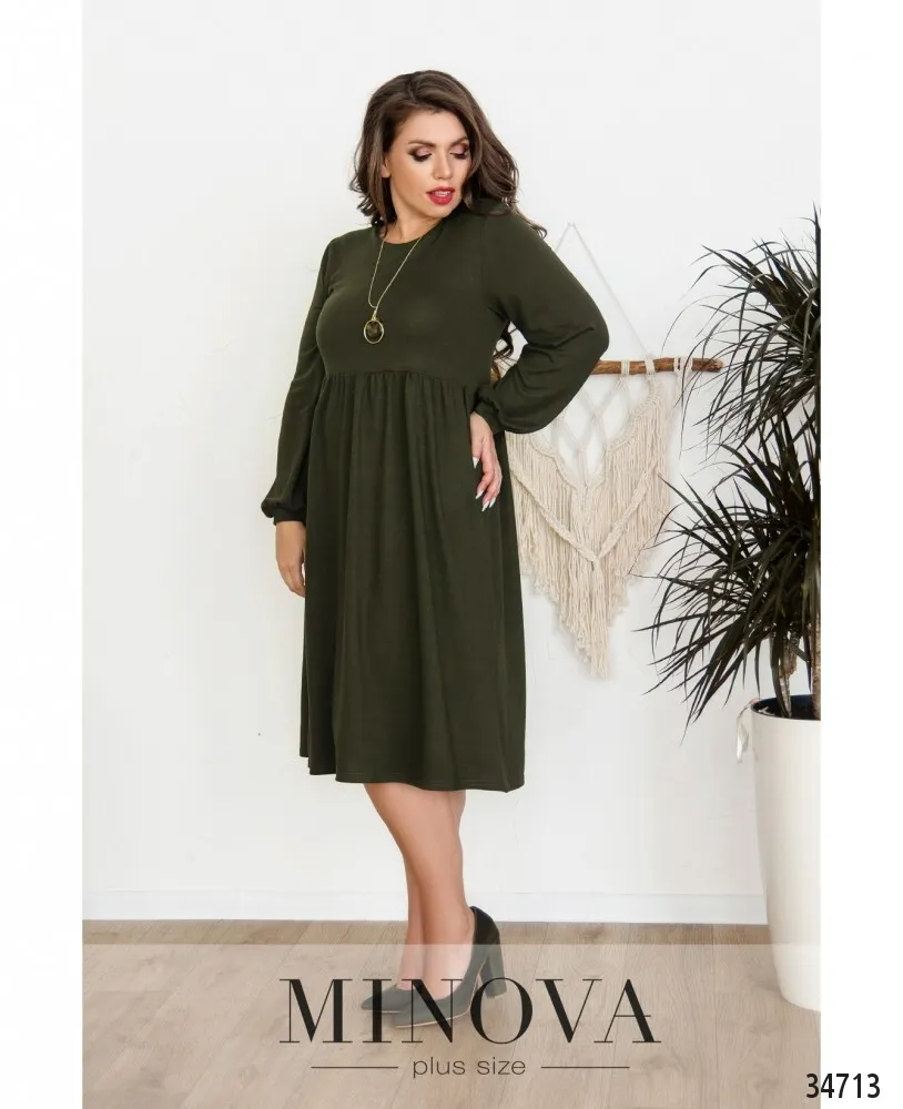 Платье 3129-ВБ-хаки Minova