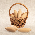 Счетный материал 12 морковок в льняном мешочке неокрашенные, Леснушки