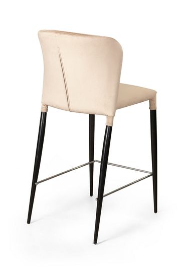 Стул полубарный Albert, бархат бежевый 5/опора конус