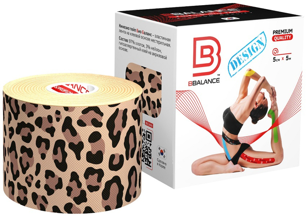 Кинезио тейп BBTape 5см*5м Принт