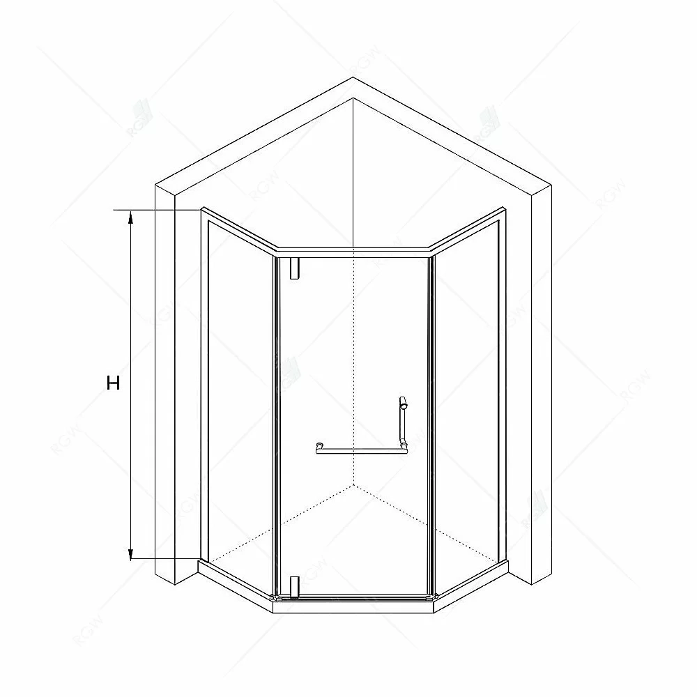 Душевой уголок RGW Hotel HO-084B 100x100 350608400-24 стекло матовое/профиль черный