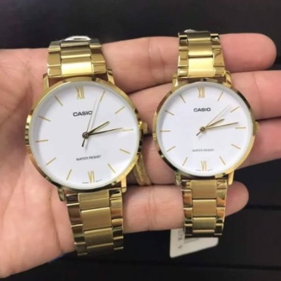 Парные часы Casio Standard: MTP-VT01G-7B и LTP-VT01G-7B