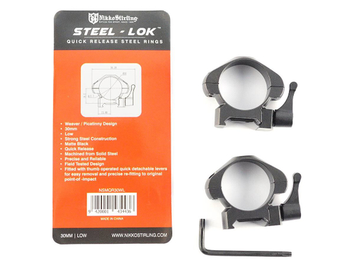 Кольца Nikko Stirling Diamond QR, на Weaver, 30мм, низкие