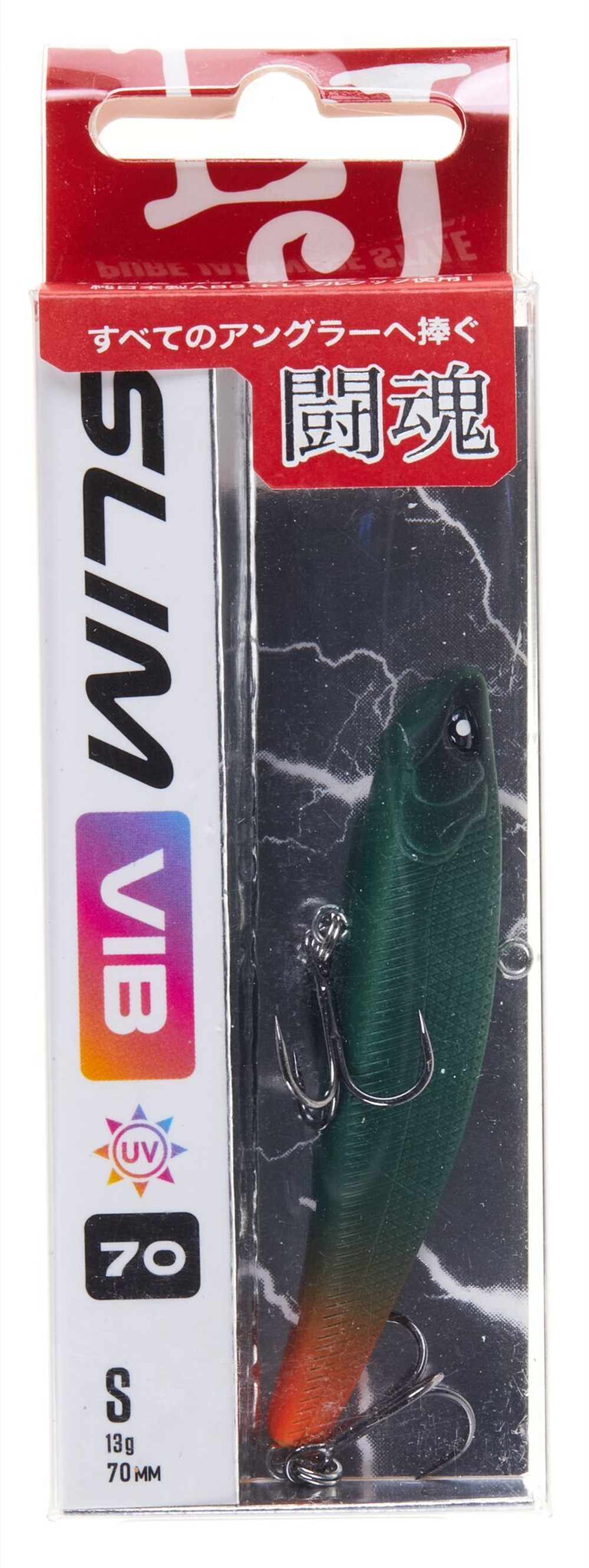 Воблер вертикальный Lucky John Slim VIB S 70, цвет 364