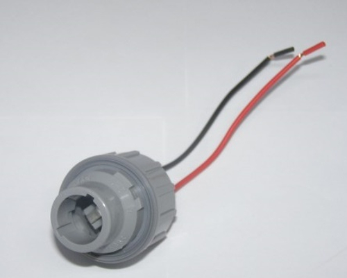 Патрон заднего фонаря /1119, 2190, 2191, 2194/ PY21W.  смещенный одноконтактный с проводом (Россия)