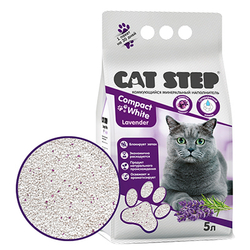 CAT STEP Compact  White Lavеnder Наполнитель комкующийся минеральный