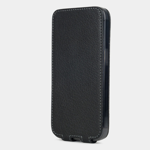 Чехол для iPhone 14 Pro из кожи козы, черного цвета