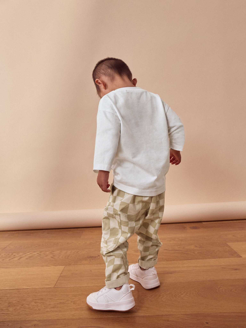 Лонгслив и брюки в комплекте для мальчика Next B40-159, Бежевый