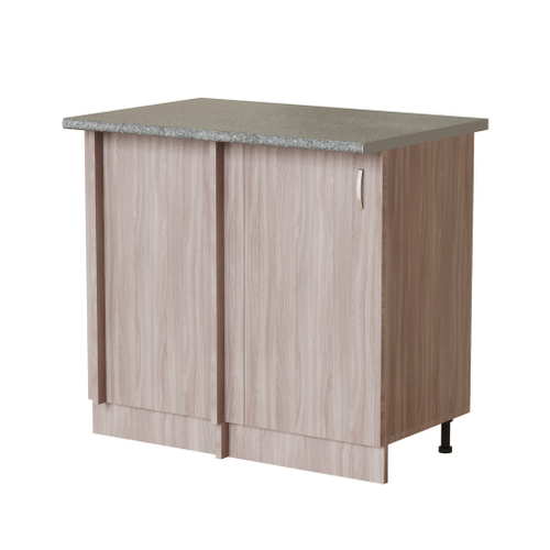 Стол разделочный угловой шимо/ясень темный  универсальный, столешница гранит пёстрый