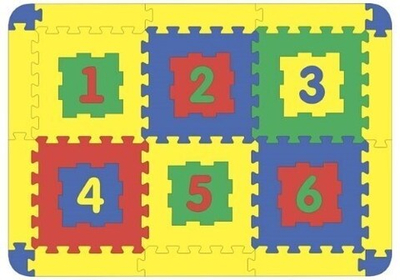 Коврик  Цифры, 6 дет. 68х95 см
