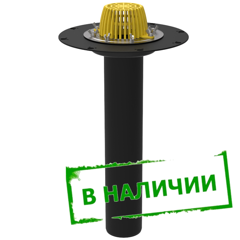 Воронка кровельная с фланцем и листвоуловителем ТП-01.100/6 артикул 100800006