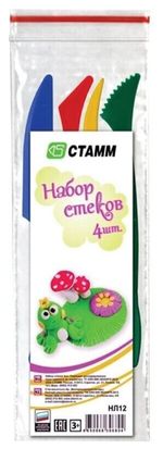 Стеки для лепки СТАММ, набор 4 штуки, НЛ12