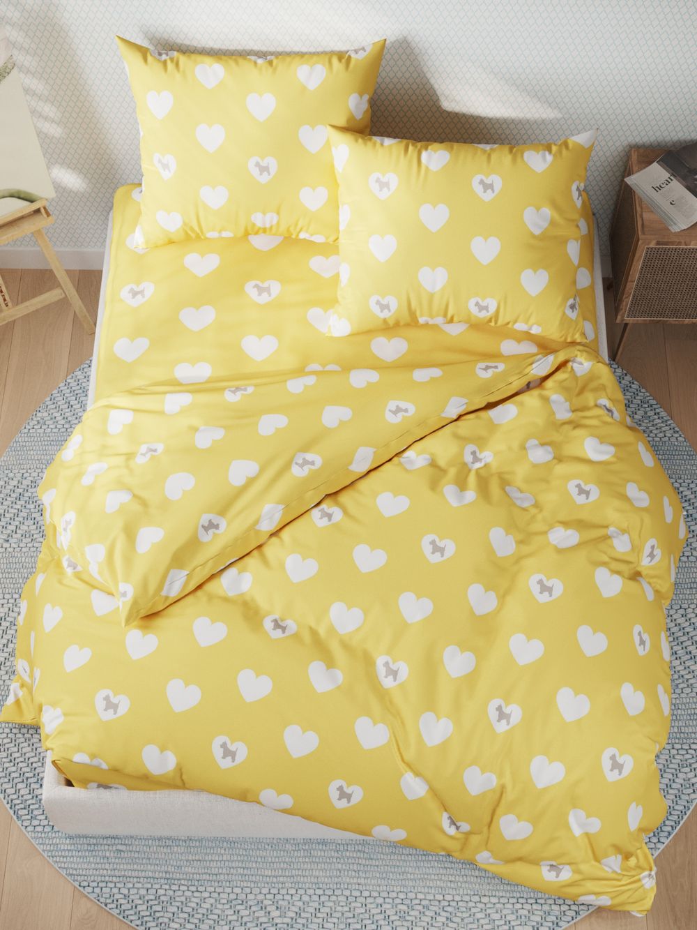 Наволочка комплект 2шт перкаль Сказка "Жизель" 70x70 см на молнии