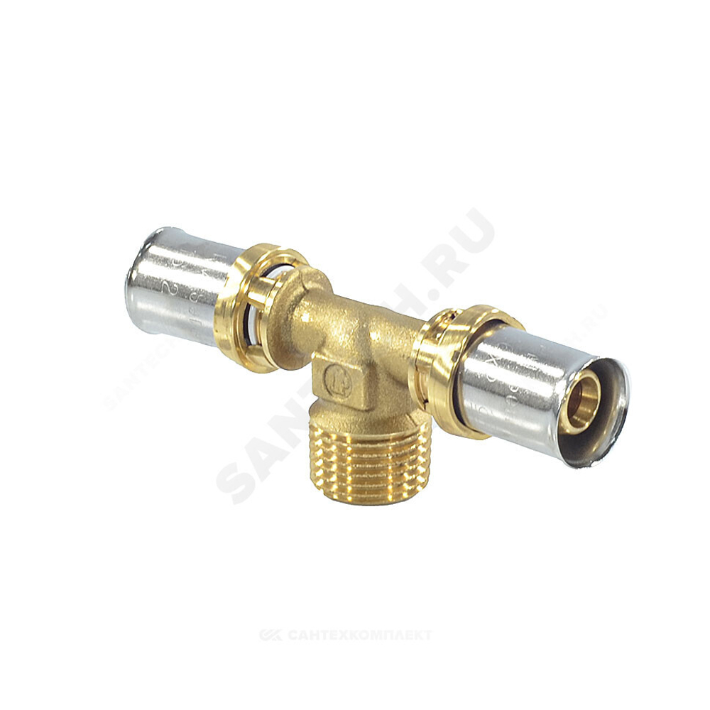 Тройник для МП/PE-X труб латунь пресс Дн 20х1/2"х20 НР RM153 Giacomini RM153Y037