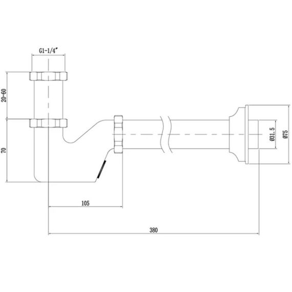 Сифон VIEIR для умывальника 11/4quot;х32мм, латунь, хром., без дон. клапана (20) VRQ36 купить в Москве и Московской области по низкой цене с доставкой по России — (1) Сифон VIEIR для умывальника 11/4quot;х32мм, латунь, хром., без дон. клапана (20) VRQ36 — (1)