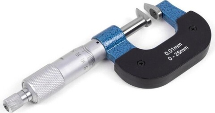 Микрометр ЧИЗ зубомерный МЗ-УС-25 0,01 с усеченными пяткой и винтом ЧИЗ 127256
