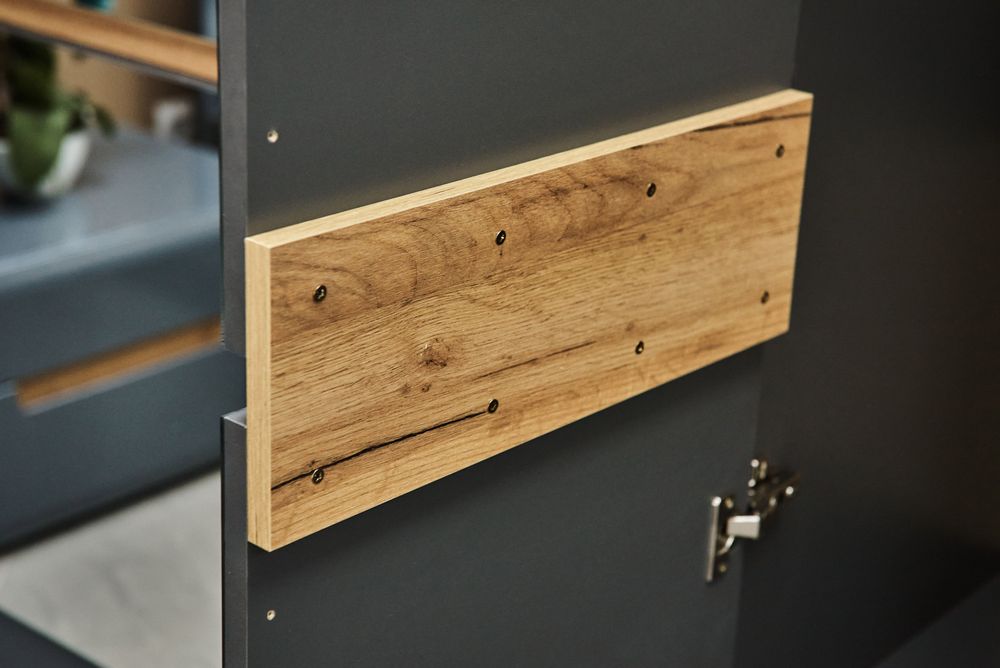 Коллекция Стокгольм Шкаф угловой (540) Серый Графит/Графит Глянец (Набор)