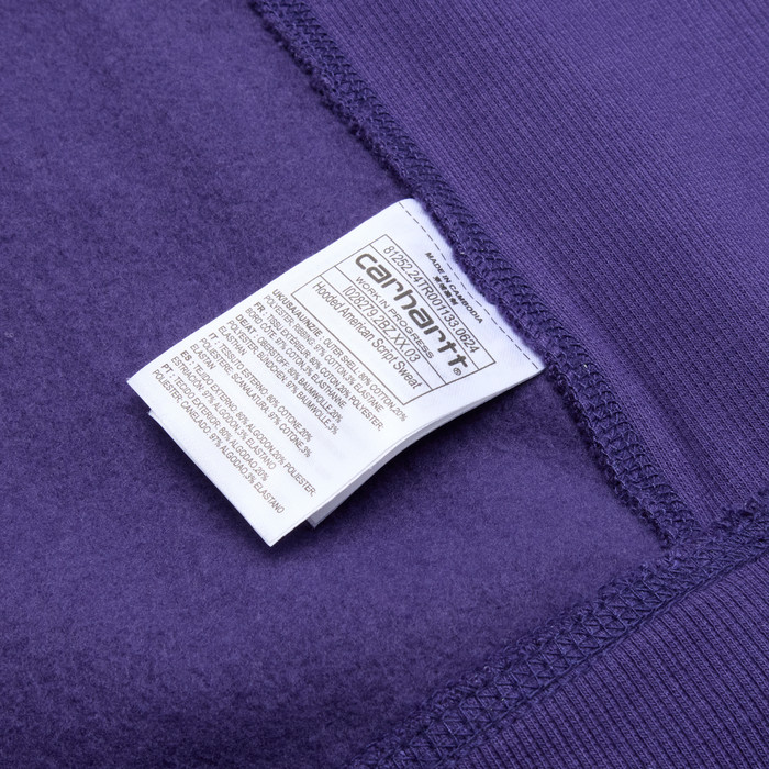 Толстовка мужская Carhartt WIP Hooded American Script артикул:I028279_aura - купить в магазине Дайс