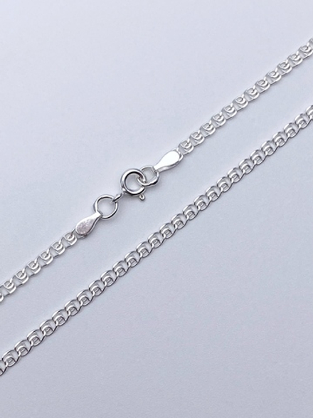 Цепь из серебра/Нонна граненая/Без покрытия