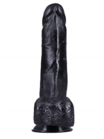 Черный фаллоимитатор-реалистик на присоске №1 - 19 см.