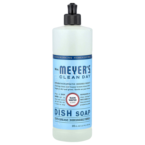 Mrs. Meyers Clean Day, Мыло для посуды, дождевая вода, 473 мл (16 жидк. Унций)