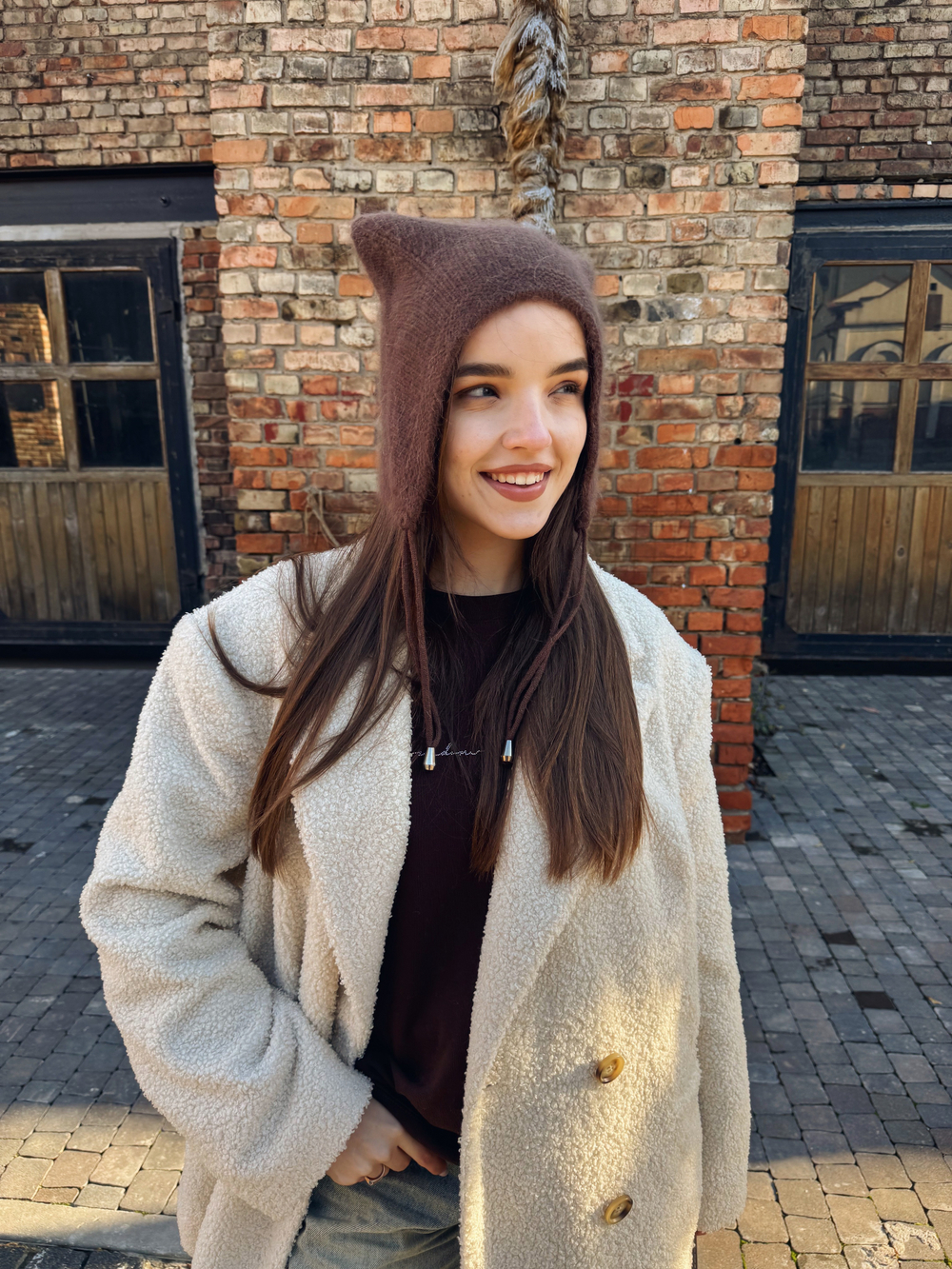 Шапка с ушками модель 006