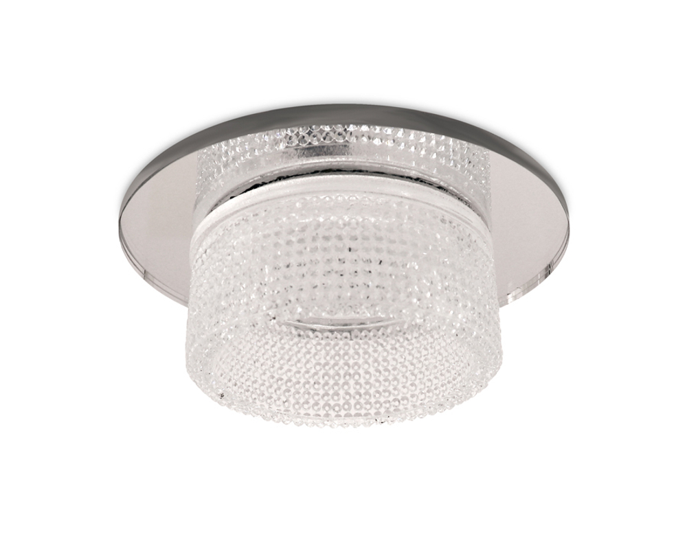 Встраиваемый точечный светильник TN350 CH/CL хром/прозрачный GU5.3+3W (LED WHITE) D95*45