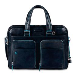 Сумка мужская Piquadro Blue Square синяя телячья кожа (CA2765B2/BLU2)